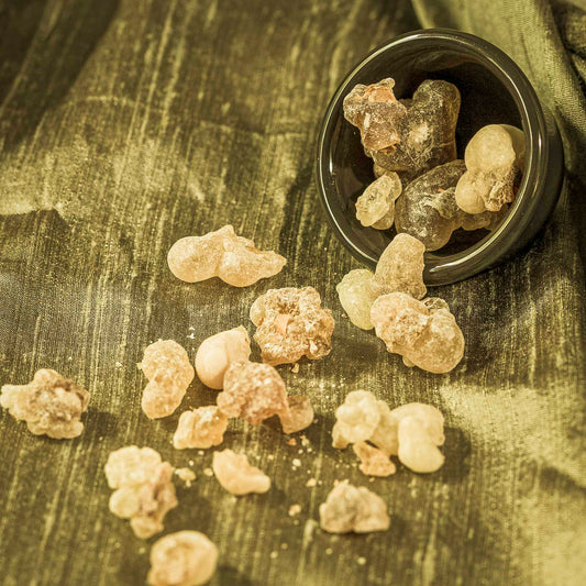 Frankincense resin crystals