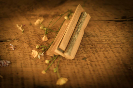 WYLDE GOLD Cedar Smudge Stick Bundle on rustic wood
