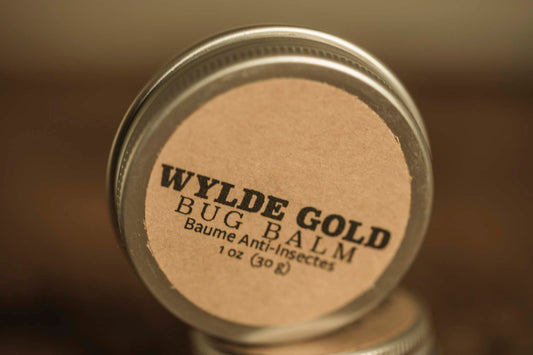 WYLDE GOLD Bug Balm —  grass-fed tallow insect repellent balm in a tin